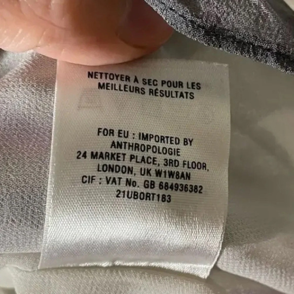 Anthropologie Leifsdottier Watercolor Cream Floral 100% Silk Blouse Size 2 XS - Picture 6 of 8